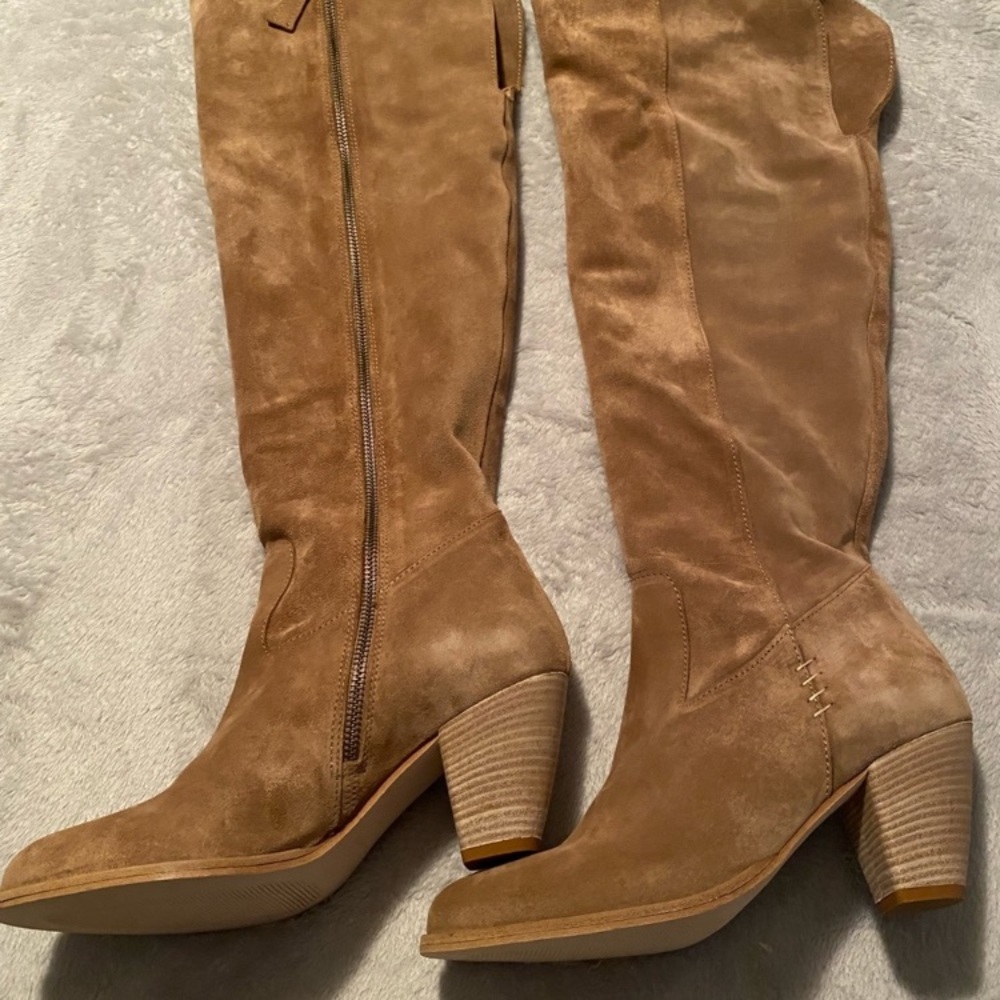 Garnet Hill suede knee high boots